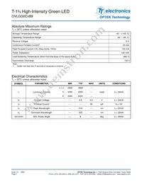 OVLGG0C5B9 Datasheet Page 2