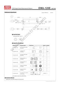 OWA-120E-20 Datasheet Page 4