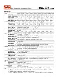 OWA-60U-42 Datasheet Page 2