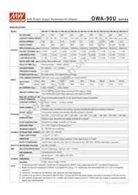 OWA-90U-54 Datasheet Page 2