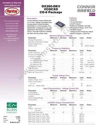 OX200-DKV-010.0M Datasheet Cover