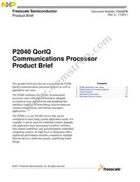 P2040NXN7MMC Datasheet Cover