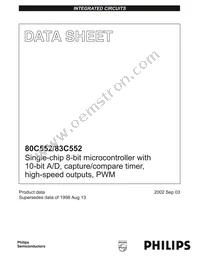 P80C552IBA/08 Datasheet Cover