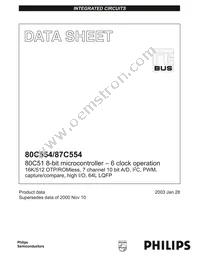 P80C554SFBD Datasheet Cover