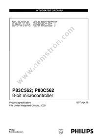 P80C562EBA/02 Datasheet Cover