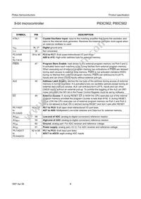 P80C562EBA/02 Datasheet Page 8