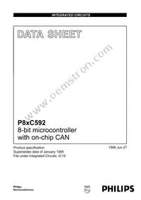 P80C592FFA/00 Datasheet Cover