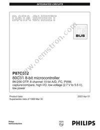 P87C552SBAA,512 Cover