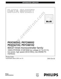 P87C661X2FA Datasheet Cover