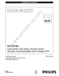 P87LPC762FN Datasheet Cover