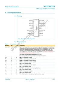 P87LPC779FDH Datasheet Page 5