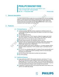 P89LPC908FD Datasheet Cover