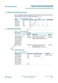 P89LPC933HDH Datasheet Page 3