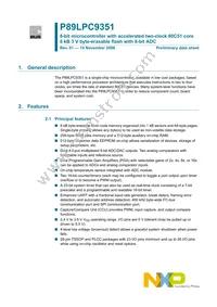 P89LPC9351FDH Datasheet Cover