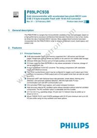 P89LPC938FHN Datasheet Cover