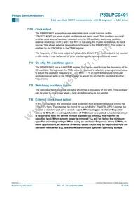 P89LPC9401FBD Datasheet Page 17