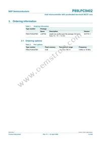 P89LPC9402FBD Datasheet Page 3