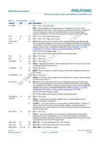 P89LPC9402FBD Datasheet Page 9