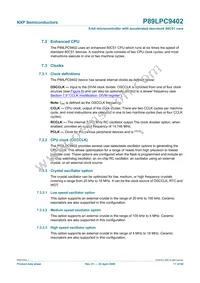 P89LPC9402FBD Datasheet Page 17