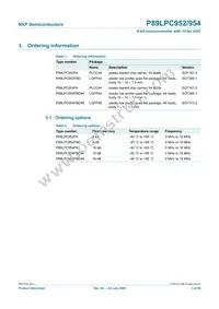 P89LPC954FBD48 Datasheet Page 3
