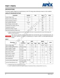 PA07A Datasheet Page 4