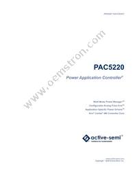 PAC5220QS-WP01 Datasheet Cover