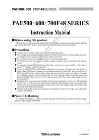 PAF700F48-28/T Datasheet Cover