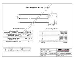 PANR 103395 Datasheet Cover