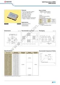 PARS433.92K03R Datasheet Cover