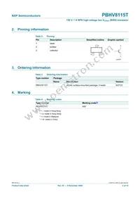 PBHV8115T Datasheet Page 3