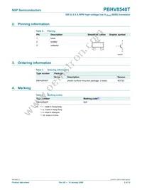 PBHV8540T Datasheet Page 3