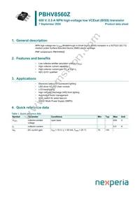 PBHV8560ZX Datasheet Cover