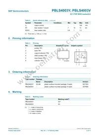 PBLS4003V Datasheet Page 3