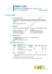 PBRP113ET Datasheet Page 2