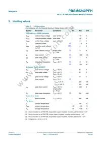 PBSM5240PFH Datasheet Page 3