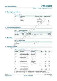 PBSS2515E Datasheet Page 3