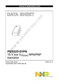 PBSS2515YPN/ZLX Datasheet Page 2