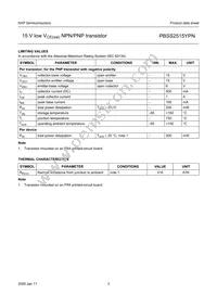PBSS2515YPN/ZLX Datasheet Page 4