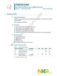 PBSS2540E Datasheet Page 2