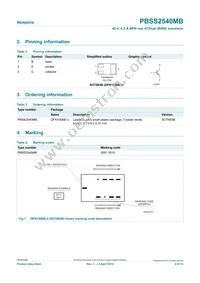 PBSS2540MB Datasheet Page 2