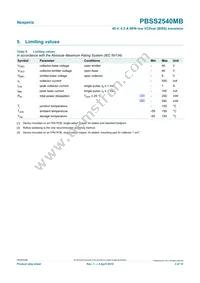 PBSS2540MB Datasheet Page 3