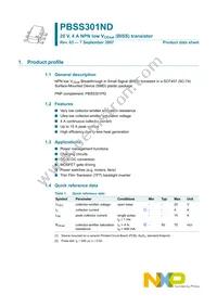 PBSS301ND Datasheet Page 2