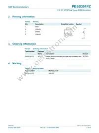 PBSS301PZ Datasheet Page 3