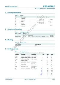 PBSS302NDH Datasheet Page 3