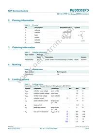 PBSS302PDH Datasheet Page 3
