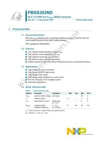 PBSS303ND Datasheet Page 2