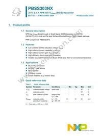 PBSS303NX Datasheet Page 2