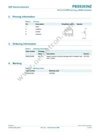 PBSS303NZ Datasheet Page 3