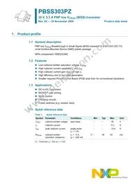 PBSS303PZ Datasheet Page 2