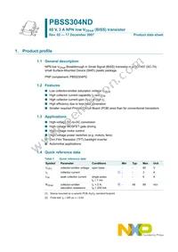PBSS304ND Datasheet Page 2